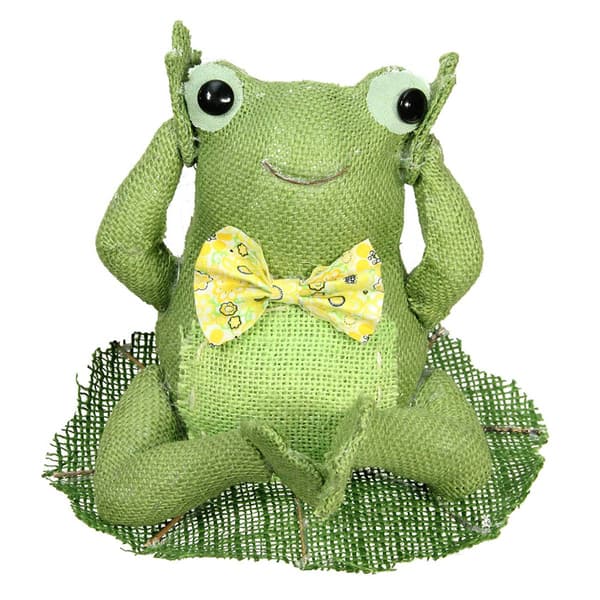 Northlight Seasonal Sitting & Smiling Frog with Bowtie Figurine