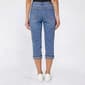 Womens Bleu Denim 5 Pocket Roll Cuff Denim Capri Pants - image 4