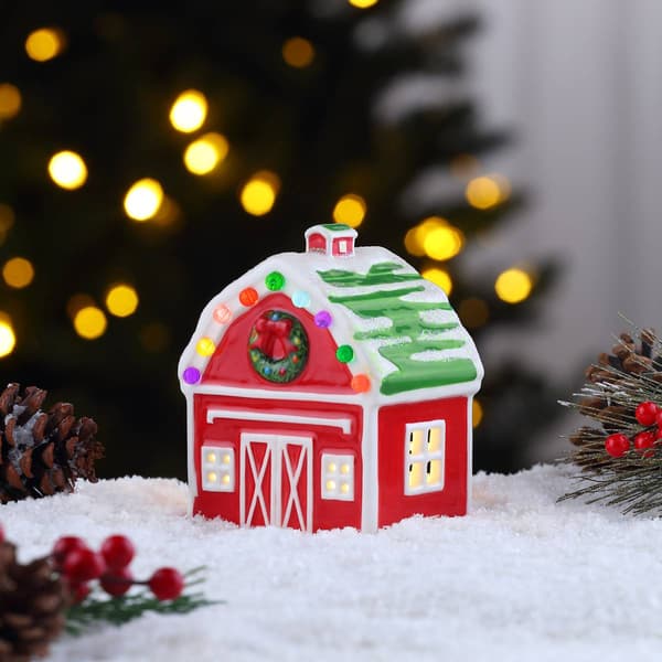 Mr. Christmas 5in. Nostalgic Ceramic Village Barn
