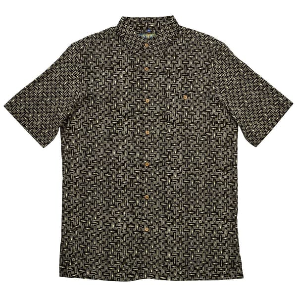 Mens Campia Short Sleeve Geometric Button Down Shirt - image 