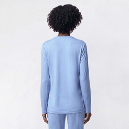 Plus Size MUK LUKS® Cloud Knit Solid Henley Pajama Top