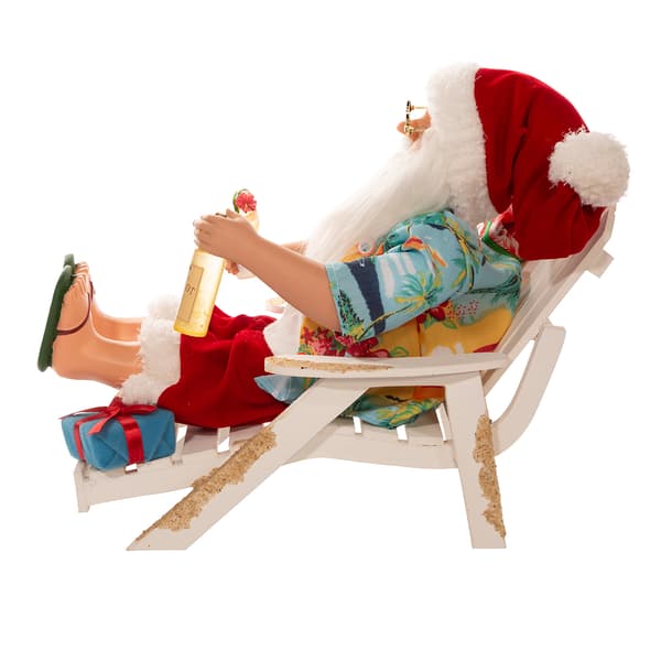 Kurt S. Adler 11.5in. Santa Beach Chair Figurine
