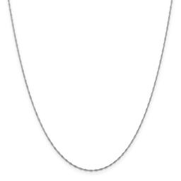 Unisex Gold Classics(tm) 1mm. 14k White Singapore 14in. Necklace