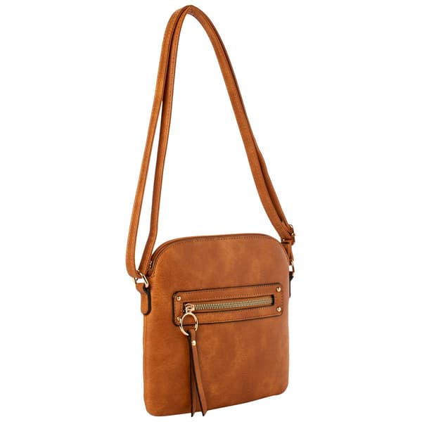 DS Fashion NY Solid Crossbody w/ Ring Zipper