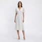 Womens Connected Apparel Dolman Sleeve V Neck Lace Midi Dress - image 1