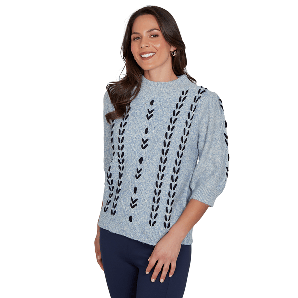 Womens Skye’s the Limit Urban Heirloom Cable Knit Sweater