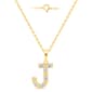 Nova Star(R) Gold Plated Lab Grown Diamond Initial J Pendant - image 1