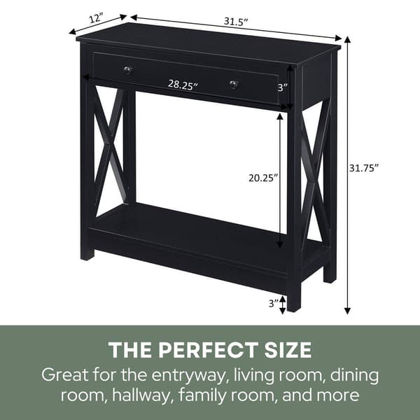 Convenience Concepts Oxford 1 Drawer Entryway Hall Table