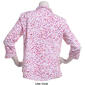 Petite Emily Daniels 3/4 Sleeve Knit To Fit Dot Button Down - image 2