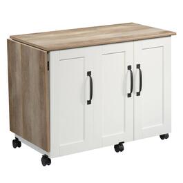 Sauder Select Collection White Sewing And Craft Cart