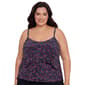 Plus Size American Beach Native Stone Flounce Tankini Swim Top - image 1