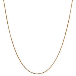 Design Collection Gold Plated Round Box Chain Necklace