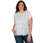 Plus Size Skyes the Limit Sunny Blue Skies Cap Sleeve Crew Neck - image 1