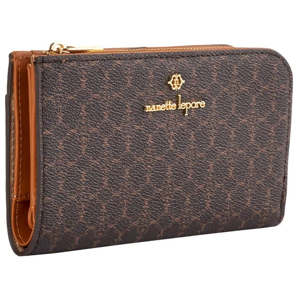 Womens Nannette Lepore Melly Wallet - Chocolate