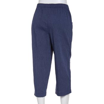 Petite Jeno Neuman Cotton Crinkle Tie Front Capri Pants - Boscov's