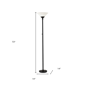 HomeRoots 73in. Black & White Torchiere Floor Lamp - image 3