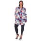 Plus Size White Mark Long Sleeve Roll Cuff Plaid Shirt Dress - image 7