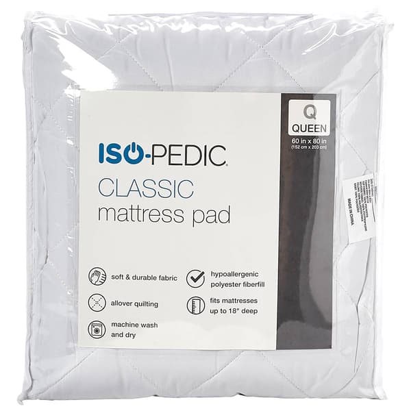 ISO-PEDIC Basic Microfiber Quilted Mattress Pad - image 