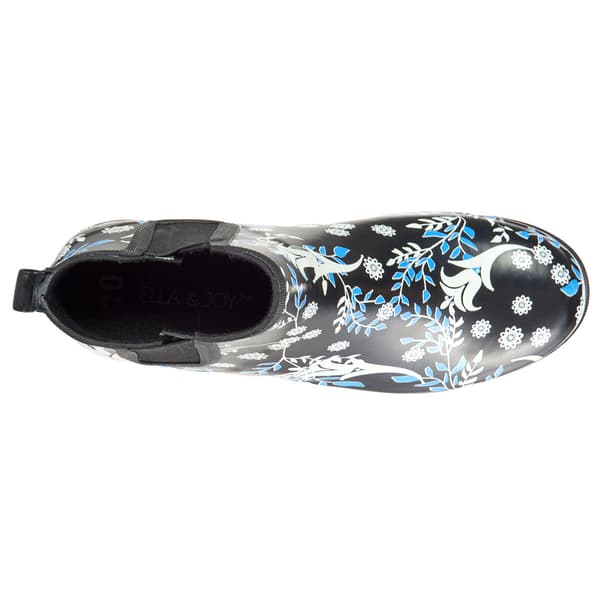 Womens Ella & Joy Chelsea Floral Ankle Rainboots