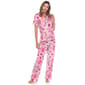 Womens White Mark 2pc. Tropical Peacock Pajama Set - image 1