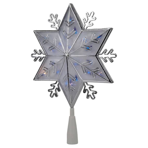 Northlight Seasonal 10in. Silver 6-Point Snowflake Tree Topper