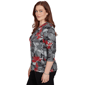 Womens Alfred Dunner Classics 3/4 Sleeve Keyhole Floral Blouse - image 4