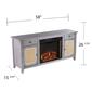 Southern Enterprises Edderton Electric Fireplace w/ Media Storage - image 4