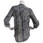 Womens Notations 3/4 Sleeve Jacquard Knit Pleat Blouse - image 2