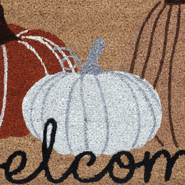 VCNY Home Harvest Pumpkins Outdoor Coir Doormat