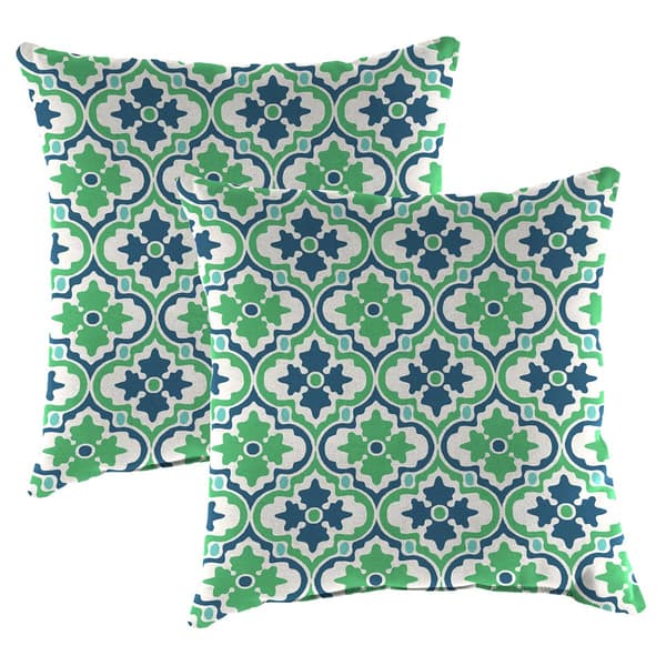 Jordan Manufacturing 2pk. Quatrefoil Outdoor Throw Pillow Set