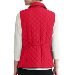 Womens Jones New York Snap Button Front Quilted Vest