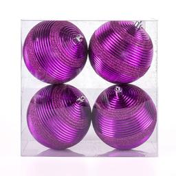 National Tree 4.5in. Shatterproof Bauble Ornaments - Set of 4