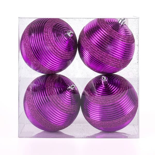 National Tree 4.5in. Shatterproof Bauble Ornaments - Set of 4