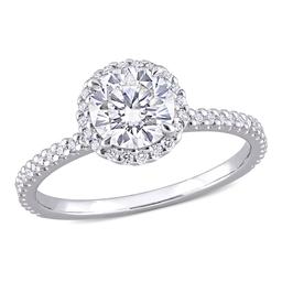 Gemstone Classics(tm) 1 1/4kt. Dew Moissanite Halo Ring