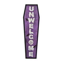 National Tree 39in&#44; Halloween Unwelcome Coffin Porch Sign