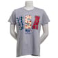 Womens Home of the Brave USA Flowers Tee - image 1