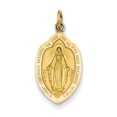 Unisex Gold Classics&#40;tm&#41; Yellow Gold Mary Medal Pendant - image 