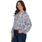 Petite Skye’s the Limit Urban Heirloom Tie Neck Damask Blouse - image 3