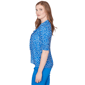 Womens Emaline Sapphire Serenade I Elbow Sleeve Dot Blouse - image 4