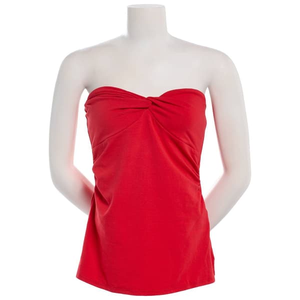 Juniors Madden Girl Twist Bust Side Ruch Split Hem Tube Top - image 