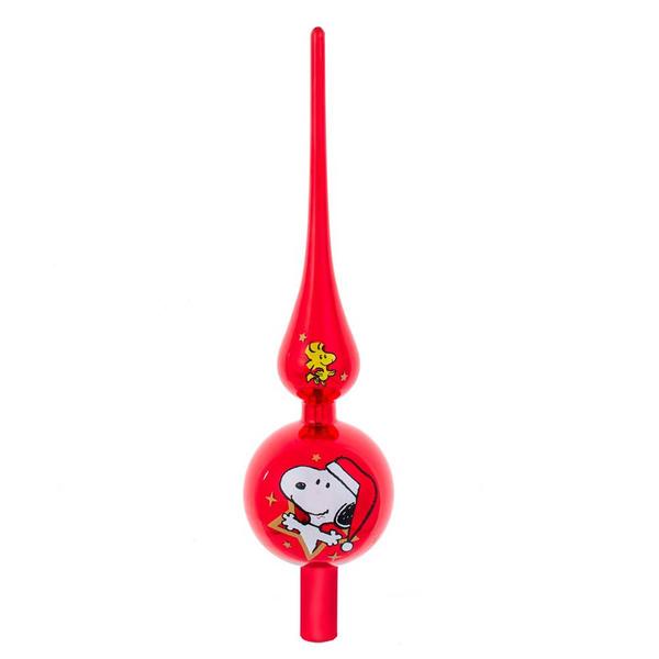 Kurt S. Adler 12in. Snoopy Glass Tree Topper - image 