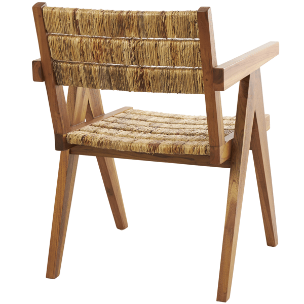 9th & Pike&#174; Bohemian Brown Teak Wood Accent Chair