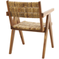 9th & Pike&#174; Bohemian Brown Teak Wood Accent Chair - image 5