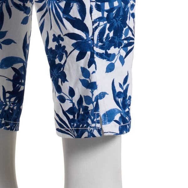Womens Gloria Vanderbilt Shape Effect Pattern Capri Pants w/Slit