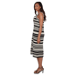 Petite Ruby Rd. Tropical Noir Sleeveless Stripe Knit Dress - image 4