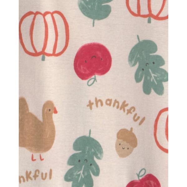 Baby Unisex (12-24M) Carter''s® Thanksgiving 2-Way Zip Pajamas