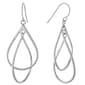 Fine Silver Plated Double Teardrop Drop Earrings - image 1