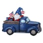 Resin Blue Truck with Gnome & USA Flags - image 1