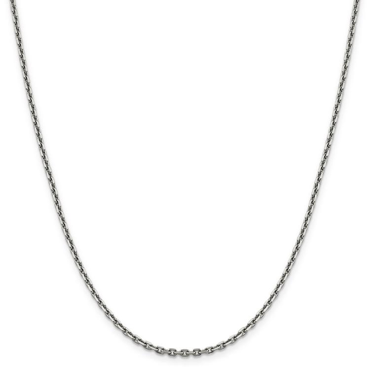 Gold Classics(tm) 2.5mm. White Gold Diamond Cut Necklace