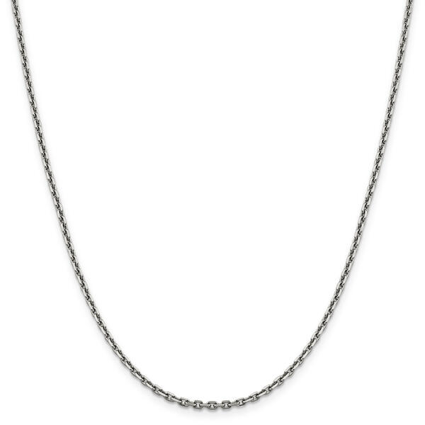 Gold Classics&#40;tm&#41; 2.5mm. White Gold Diamond Cut Necklace - image 